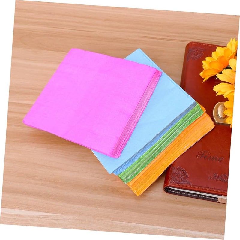 مناديل الكوكتيل 80 حزمة مناديل ورقية ملونة للزفاف حفلة عيد الميلاد - Image 2